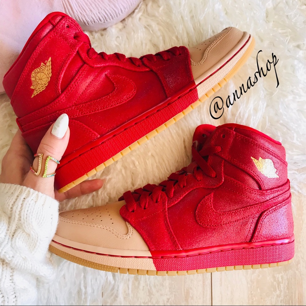 Nike Red and Tan Women's Sneakers